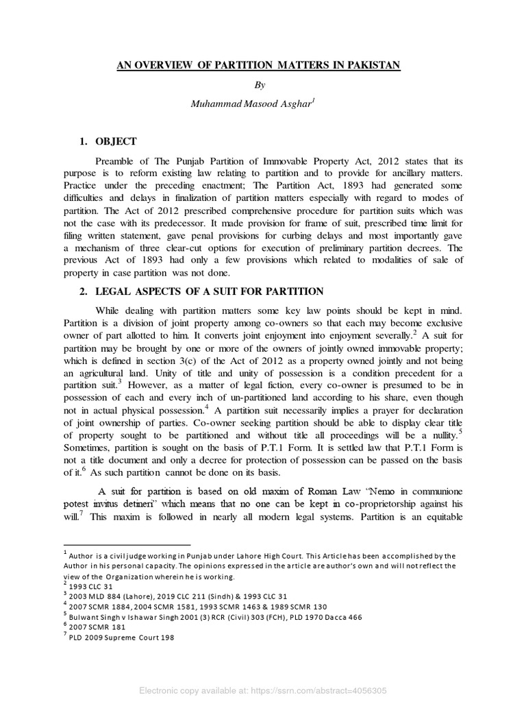 An Overview of Partition Matters | PDF | Auction | Lawsuit