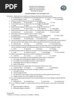 Second Periodic Test Grade10