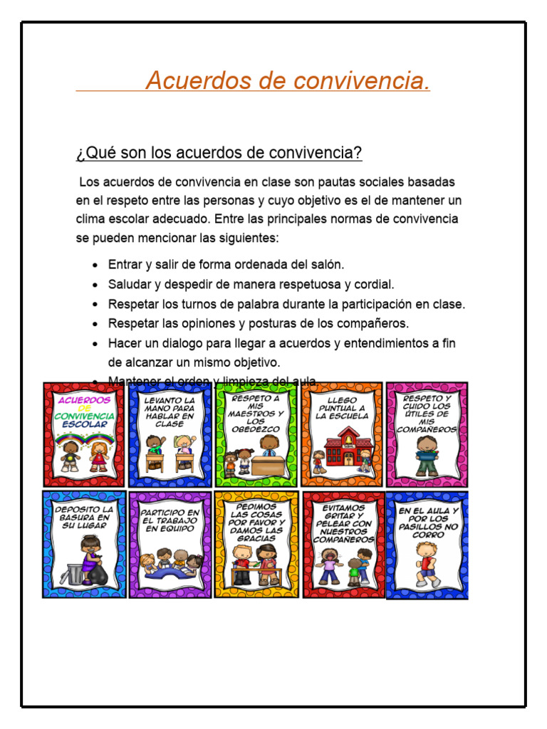 Normas de Convivencia Escolar | PDF | Crecimiento personal y profesional