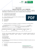 Avaliação Diagnóstica Aja 3° Semestre