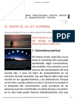 El Amor Es La Ley Suprema: Este Artículo Es Una Reproducción Del Epílogo de La Obra LA Educación Cuántica