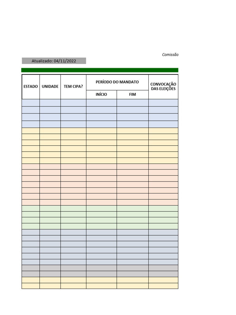 Planilha CIPA | PDF