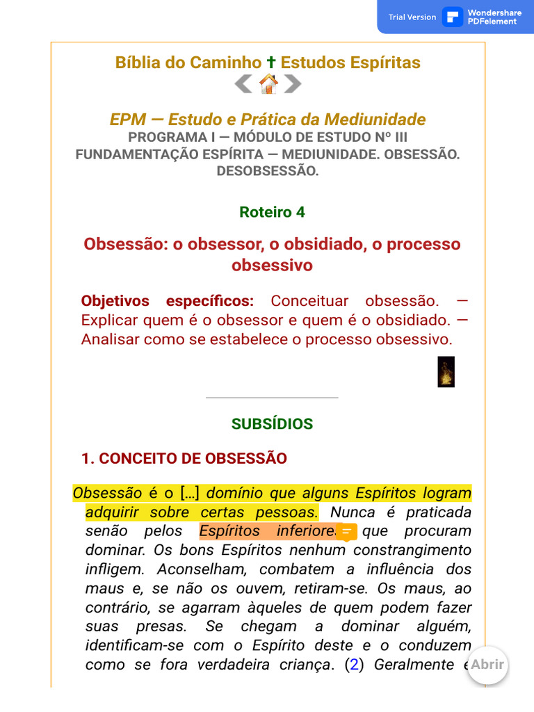Obsessão e Desobsessão no Espiritismo | PDF | Distúrbio mental | Psicopatia