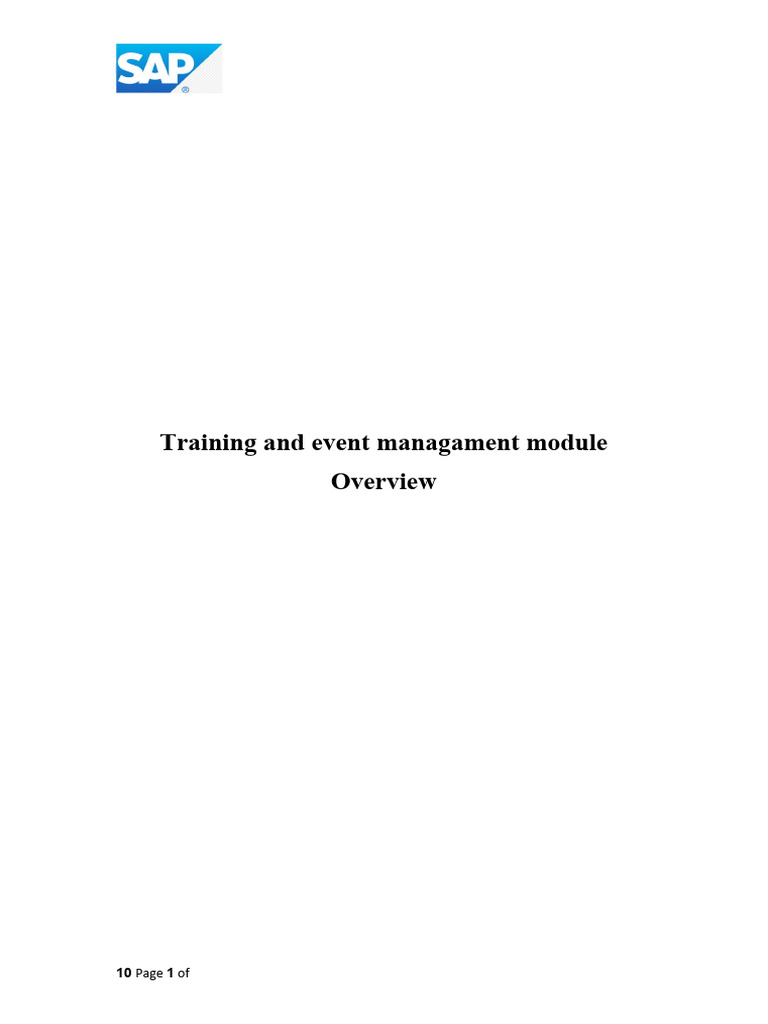Training and Event Management Overview | PDF | Menu (Computing) | Computing