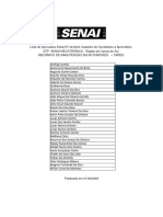 Lista de Aprovados Edital No 04.2023 Automotivo - Tarde