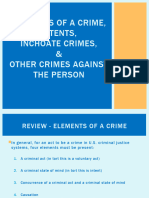 1L - Inchoate - Intent - Other Crimes To Persons