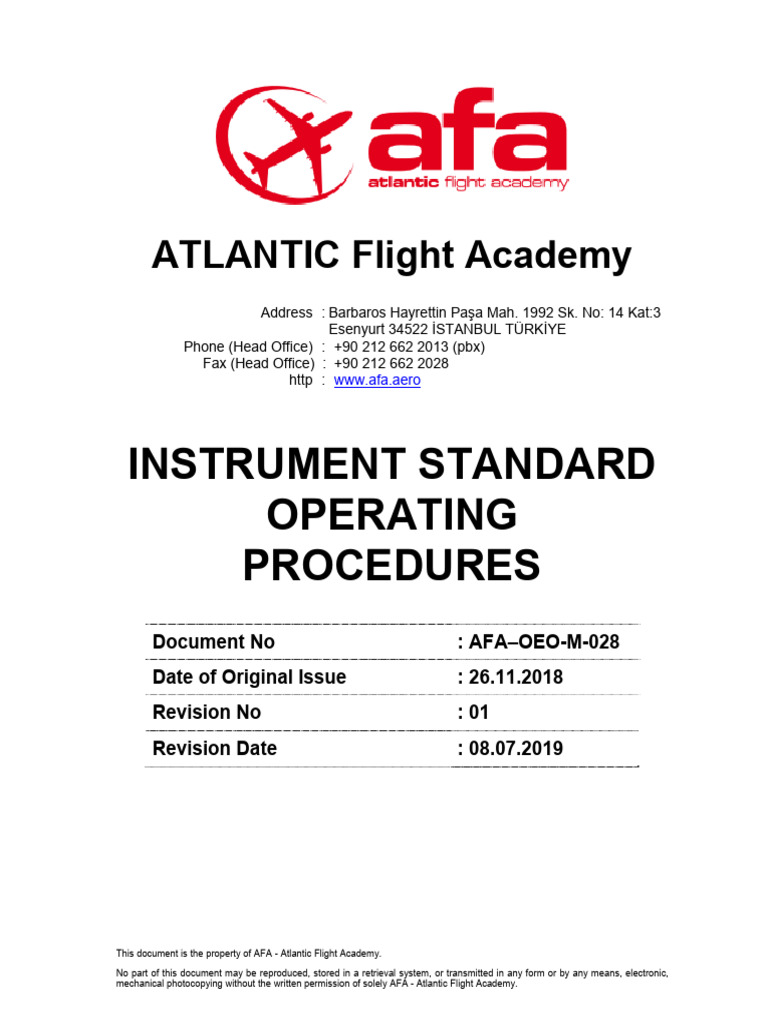 Afa Instrement | PDF | Instrument Flight Rules | Aircraft