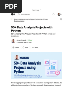 50+ Data Analysis Projects With Python by Aman Kharwal Medium