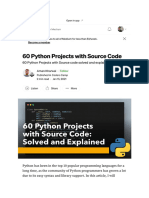 60 Python Projects With Source Code by Aman Kharwal Coders Camp Medium