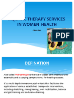 Aquatic Therapy Services in Women Health
