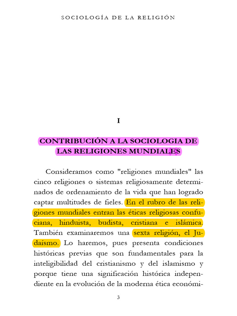 Sociología de La Religión Weber Descargar gratis PDF Ascetismo