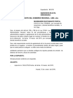 Señor (A) Presidente Del Gobierno Regional Lima. Otro: Agotamiento de La Vía Administrativa