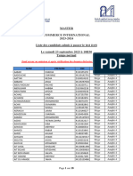 Listes Des Candidats Présélectionnés Commerce International TN 2023-2024