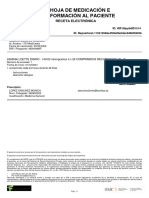 Hoja de Medicación E Información Al Paciente: Receta Electrónica