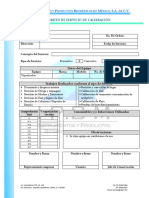 Formato Orden de Servicio Calibracion Vaporizadores IPBM