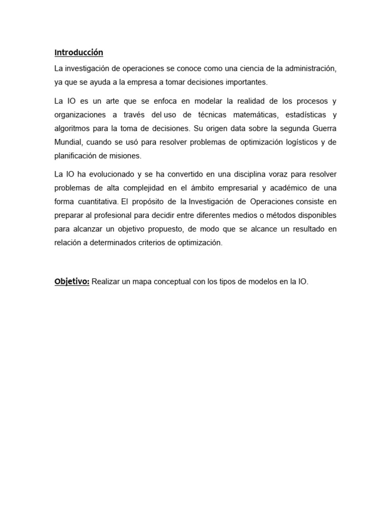 Tipos de Modelos IO | PDF | Optimización Matemática | Variable ...