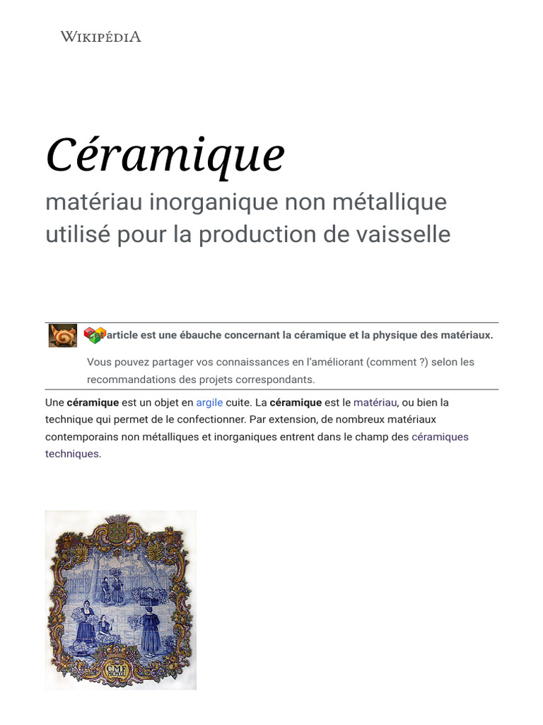 Céramique — Wikipédia