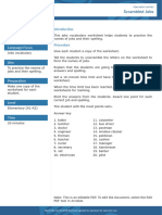 Scrambled Jobs Worksheet