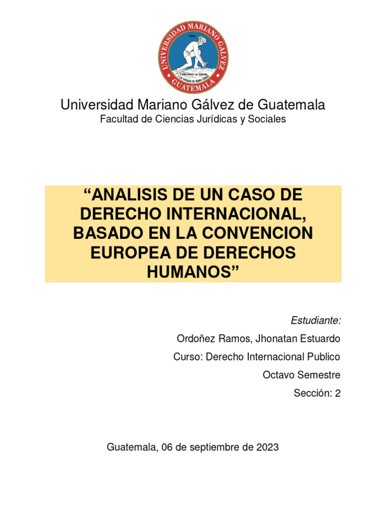 Caso Practico # 1 | PDF | Convenio europeo de derechos humanos
