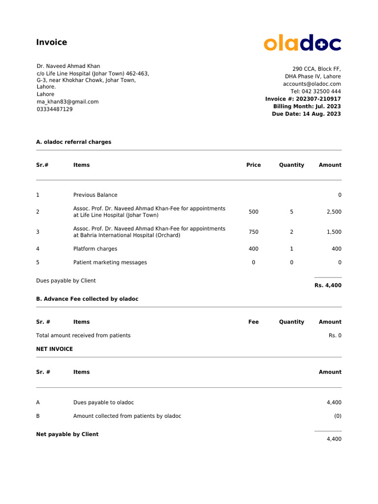 Invoice 202307 210917 | PDF