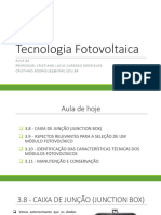 Tecnologia Fotovoltaica - Aula 04 - Caixa de Junção, Identificação Das Características Técnicas de Módulos