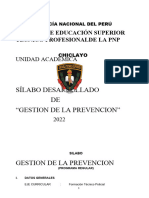 Silabo de Gestion de La Prevencion