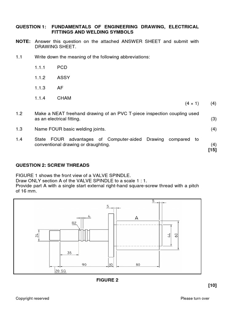 Engineering Drawing n2 QP PDF Crafts Equipment