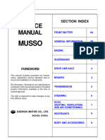Ssang Yong Musso Service Manual