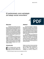 El Partenariado Como Estrategia de Trabajo Social Comunítario