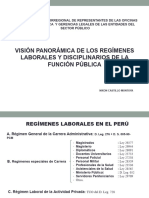 Visión Panorámica de Los Regímenes Laborales y Disciplinarios de La Función Pública