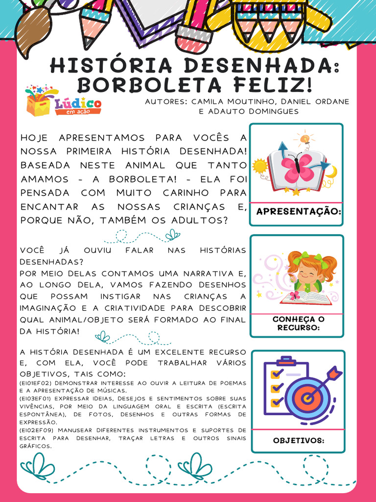 História Desenhada Borboleta | PDF, image size:768x1024