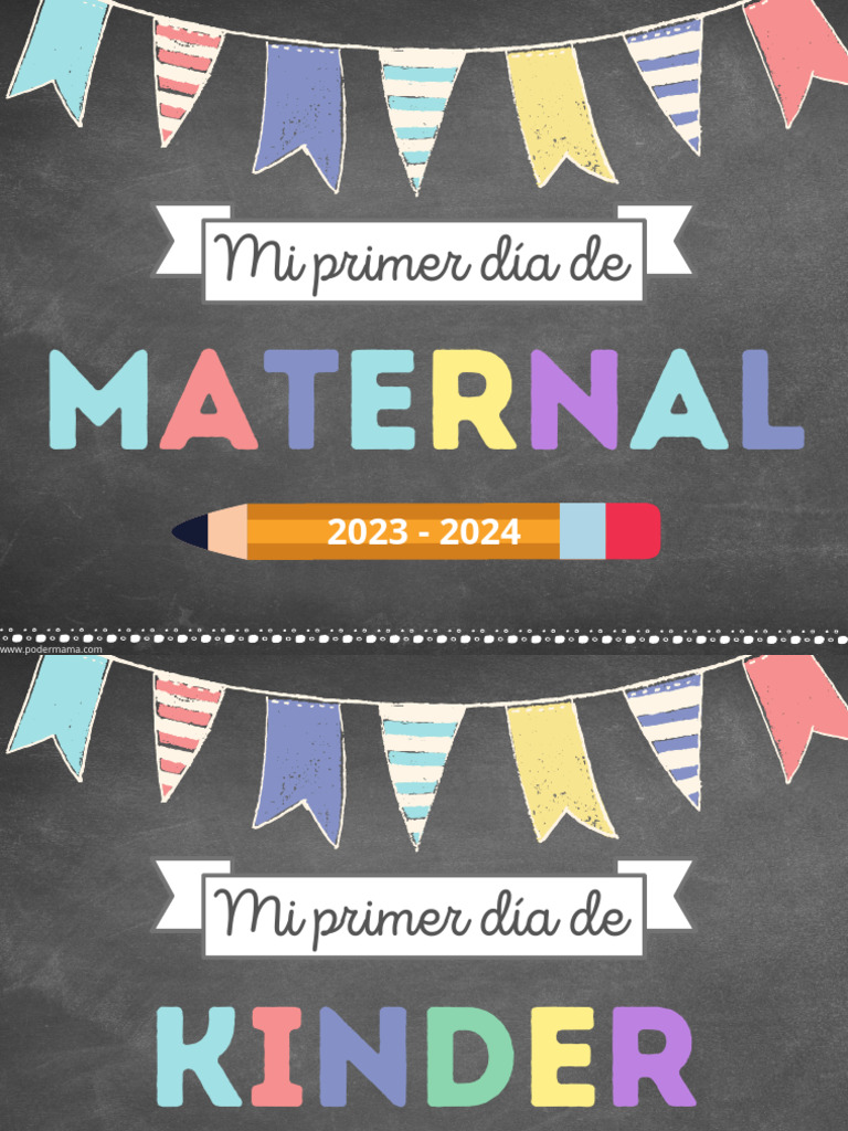 Letreros Regreso A Clases para Niños 2023-2024 | PDF