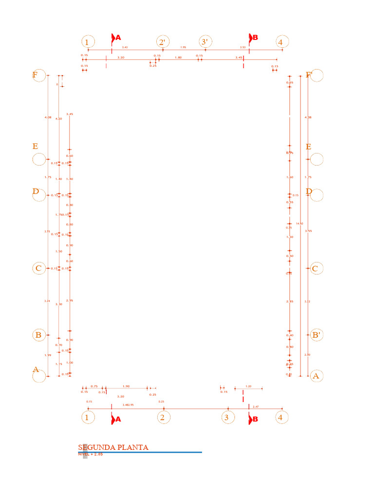 Plano Segundo Piso Piso Tipico Pdf