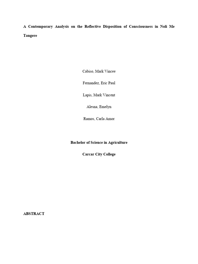 Literary Analysis Pdf Reality Philippines