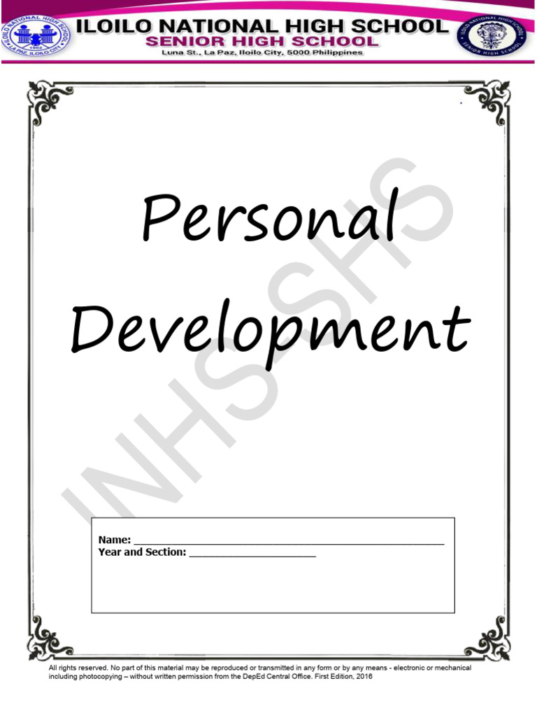 Module 1 8 Personal Development REVISED | PDF | Disciplines ...