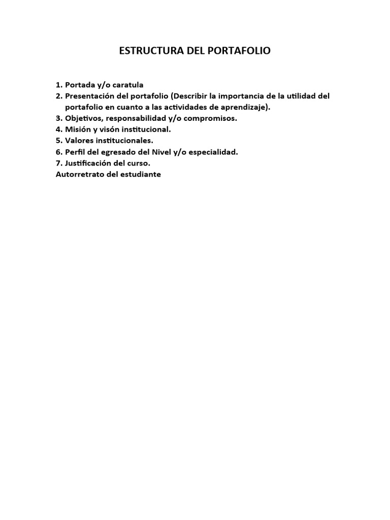 Estructura del Portafolio Docente | PDF | Educación más alta | Maestros