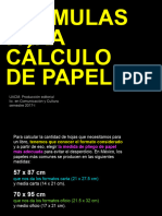 Fórmulas para Cálculo de Papel