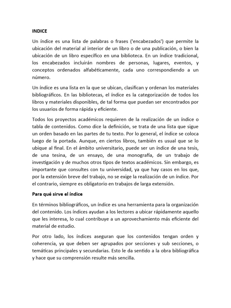 Cómo elaborar un índice bibliográfico | PDF | Bibliografía | Libros