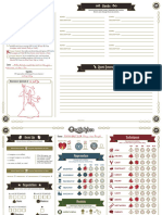 Onward Quests of Yore Printer Friendly Character Sheets Pre Generated