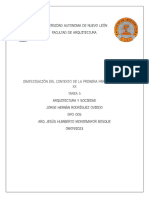 Tarea 5. Investigación Del Contexto de La Primera Parte Del Siglo XX