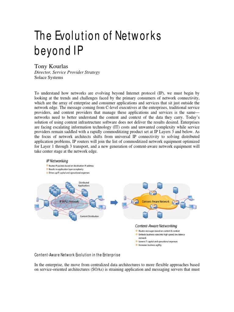 The Evolution of Networks Beyond IP | PDF | Internet Protocols ...