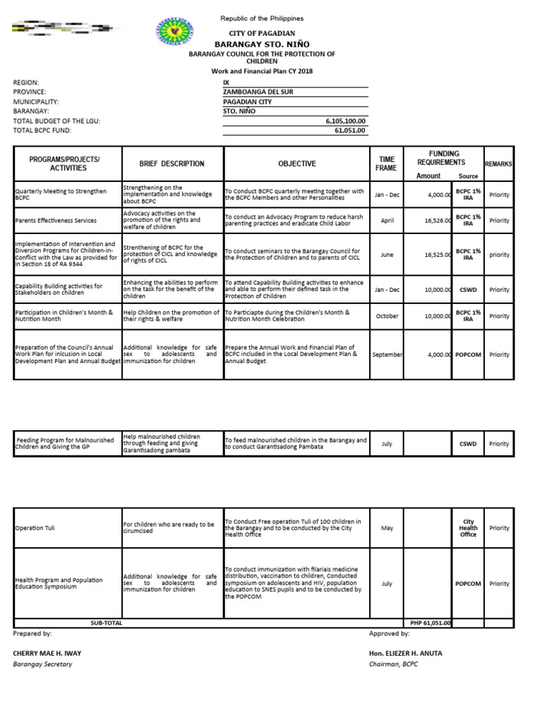 bcpc-work-and-financial-plan-template-pdf-health-sciences-childhood