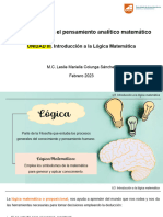 Habilidades para El Pensamiento Analítico Matemático: UNIDAD III. Introducción A La Lógica Matemática