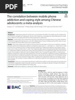 The Correlation Between Mobile Phone Addiction and Coping Style Among Chinese Adolescents: A Meta-Analysis