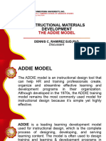 Instructional Materials Development: The Addie Model