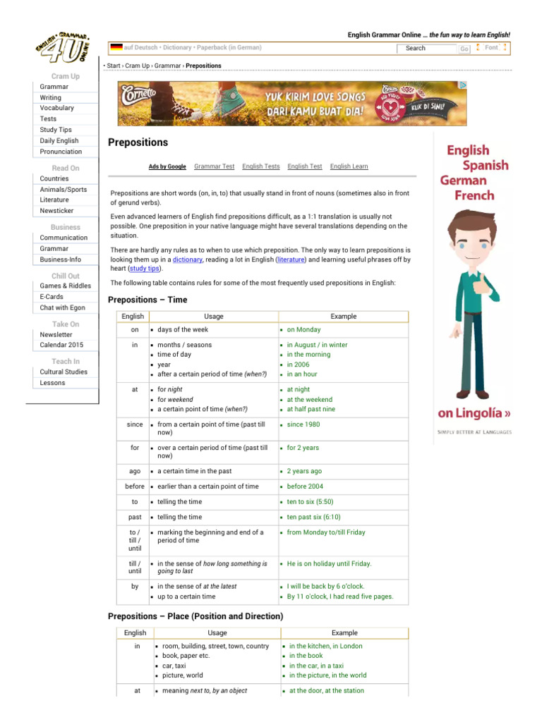 HOW TO USE PREPOSITION IN ENGLISH GRAMMAR PDF visual data 6