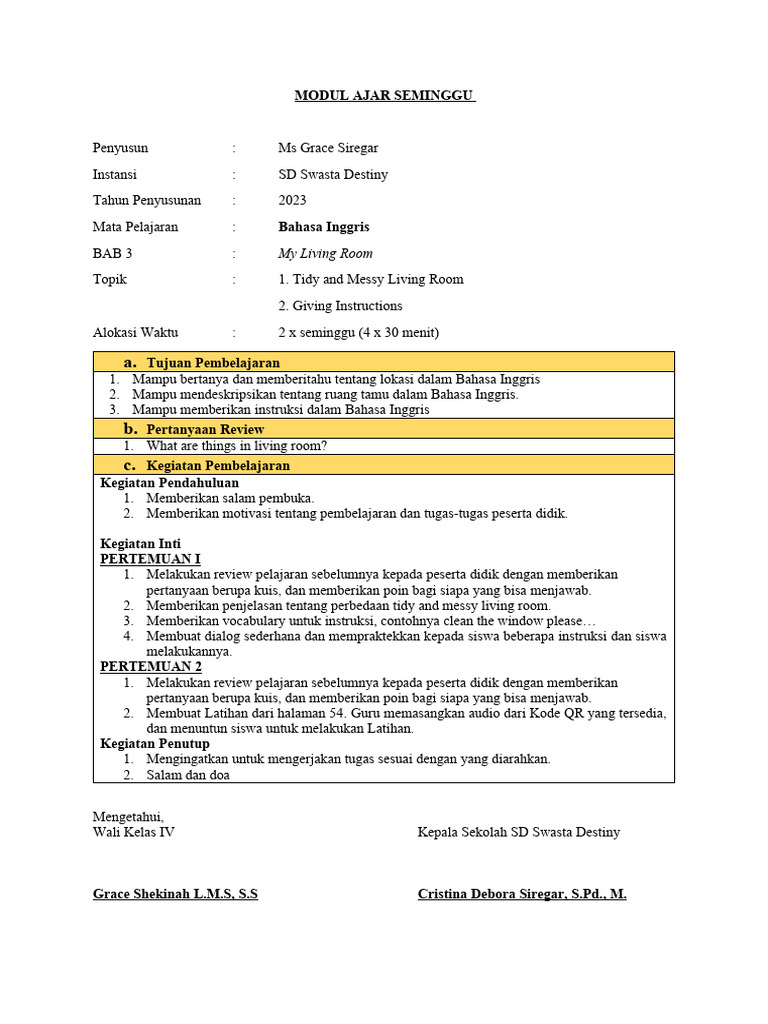 Modul Ajar Kelas 4 Pdf