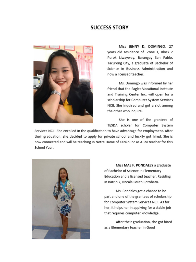 Success Story PDF Educational Stages(01)