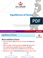 Equilibrium of Forces Lecture