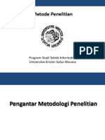 Materi 01 - Pengantar Metodologi Penelitian